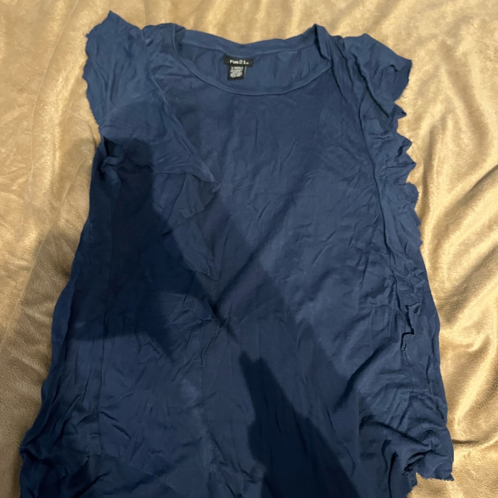 navy tank top blouse